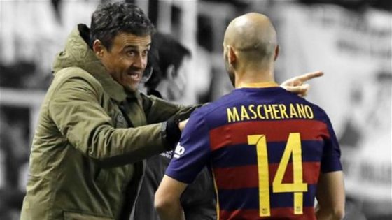 إنريكي يطالب برشلونة بمهاجم جديد وتجديد عقد ماسكيرانو