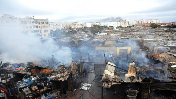حريق مهول يلتهم سوق “المسيرة” بالدارالبيضاء