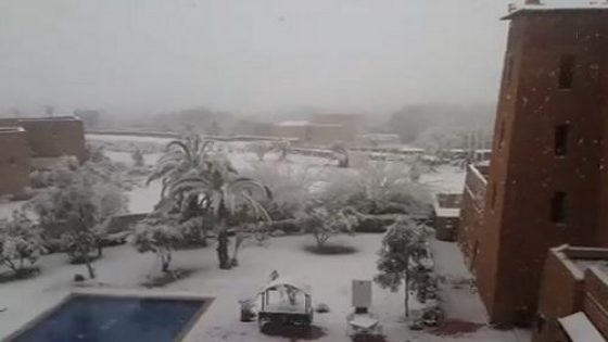 تساقط الثلوج بمدينة ورزازات