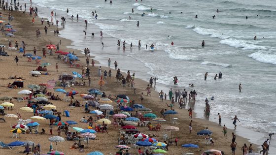 A view of a beach near Cap Spartel in Tangier on August 3 ,2015. Saudi King Salman has arrived in Morocco from southern France as always planned, and had no problem with media reports about his controversial Riviera holiday, an official source said. AFP PHOTO / FADEL SENNA (Photo credit should read FADEL SENNA/AFP/Getty Images)