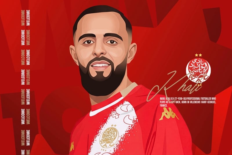 الوداد الرياضي يبرم صفقة حرة من العيار الثقيل بضم نبيل خالي: تعزيز هجومي بعمق أوروبي