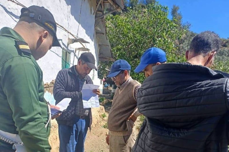 لجنة مختلطة بجماعة مقريصات تجري مسحاً شاملاً للأضرار الناجمة عن الأمطار الغزيرة