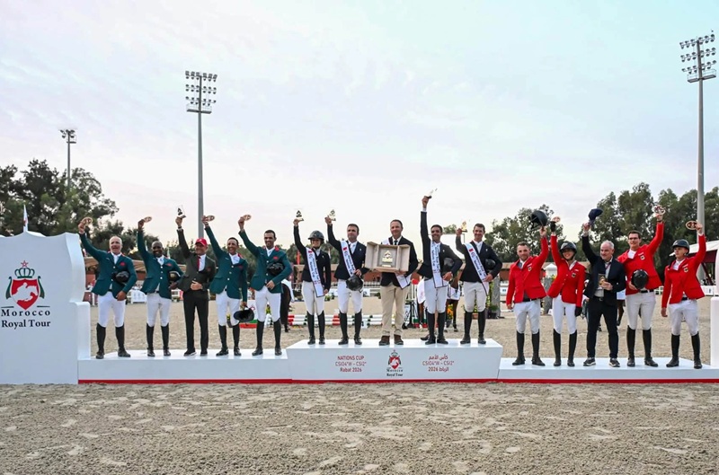 كأس الأمم للقفز على الحواجز بالمغرب: المغرب وصيفاً بفارق 54 جزءاً من الثانية خلف فرنسا