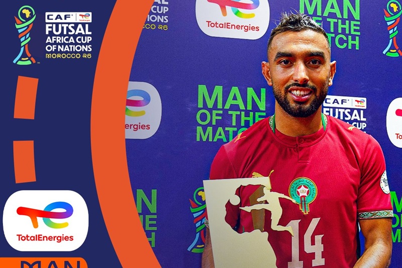 إدريس الرايس الفني أفضل لاعب في مباراة المغرب وزامبيا: نجم كرة القدم داخل القاعة يتألق برباعية